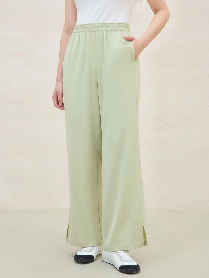 Plus Size Women's High Waist Slimming Straight Leg Pants - Image 2