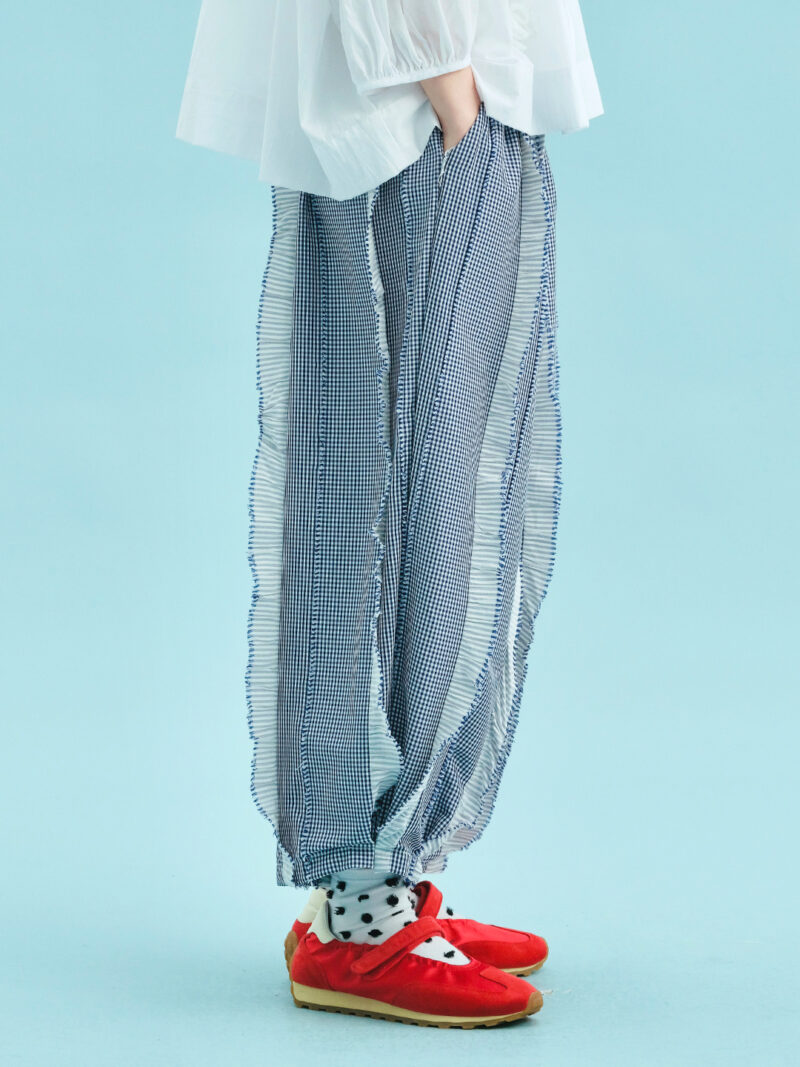Summer Wide Leg Checkered Lace Pants for Women - Image 5