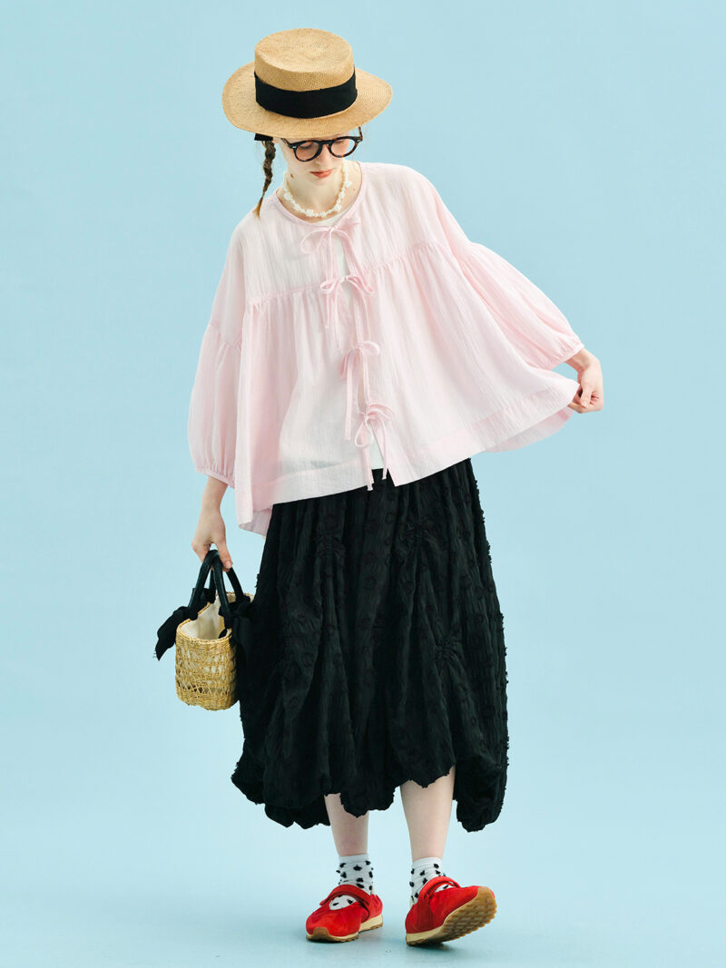 Women's Artistic Floral Cut A-Line Skirt - Image 4