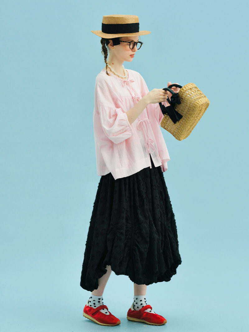 Women's Artistic Floral Cut A-Line Skirt - Image 5