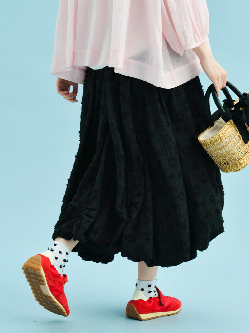 Women's Artistic Floral Cut A-Line Skirt - Image 3