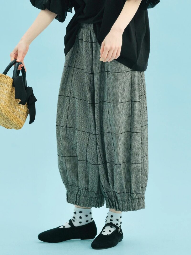 Loose Cotton Linen Plaid Pleated Wide Leg Pants for Summer - Image 5