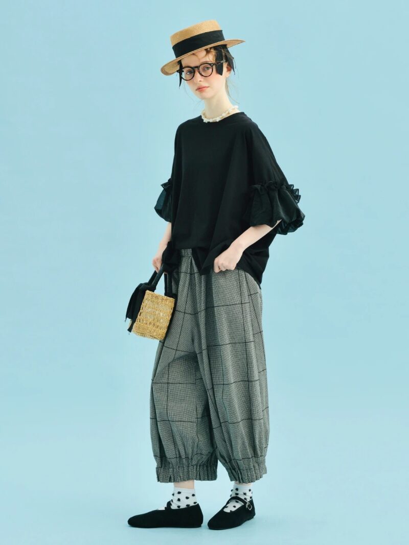 Loose Cotton Linen Plaid Pleated Wide Leg Pants for Summer - Image 6