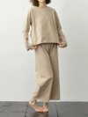 Women’s Cotton Pajama Set – Long Sleeve Top & Pants for Spring Home Comfort