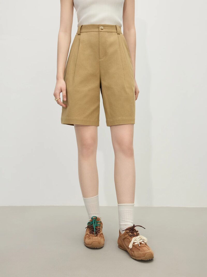 High-Waisted Retro Commuter Shorts for Women - Image 3