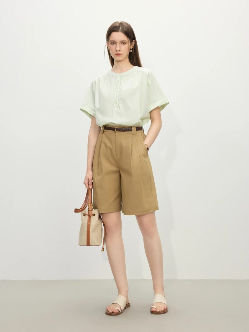 High-Waisted Retro Commuter Shorts for Women - Image 5
