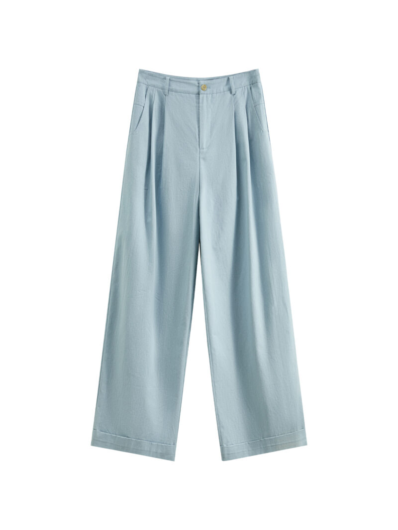 Women’s High Waist Cotton Cropped Pants - Image 6
