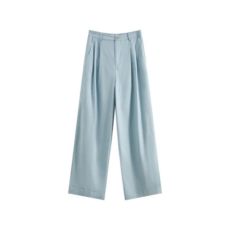 Women’s High Waist Cotton Cropped Pants