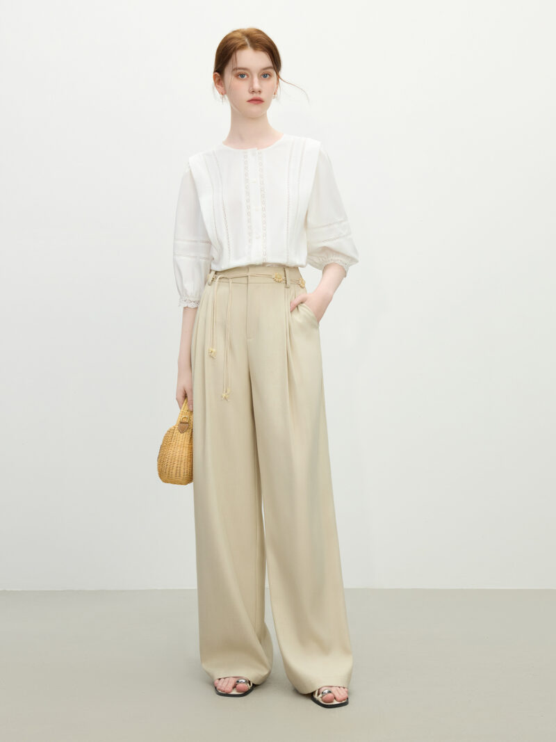 High Waist Wide Leg Casual Pants for Women - Image 5