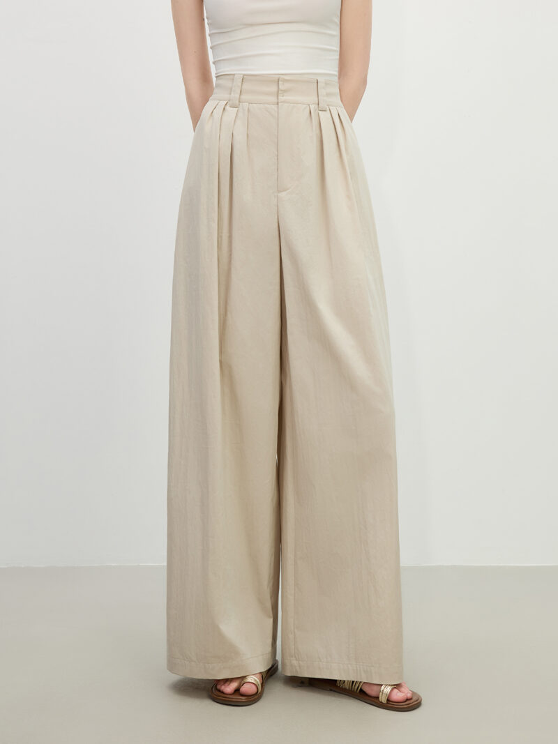 Summer Women's Relaxed Straight Leg High-Waist Trousers - Image 5
