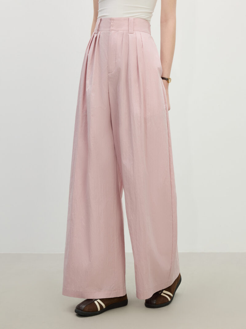 Summer Women's Relaxed Straight Leg High-Waist Trousers - Image 2
