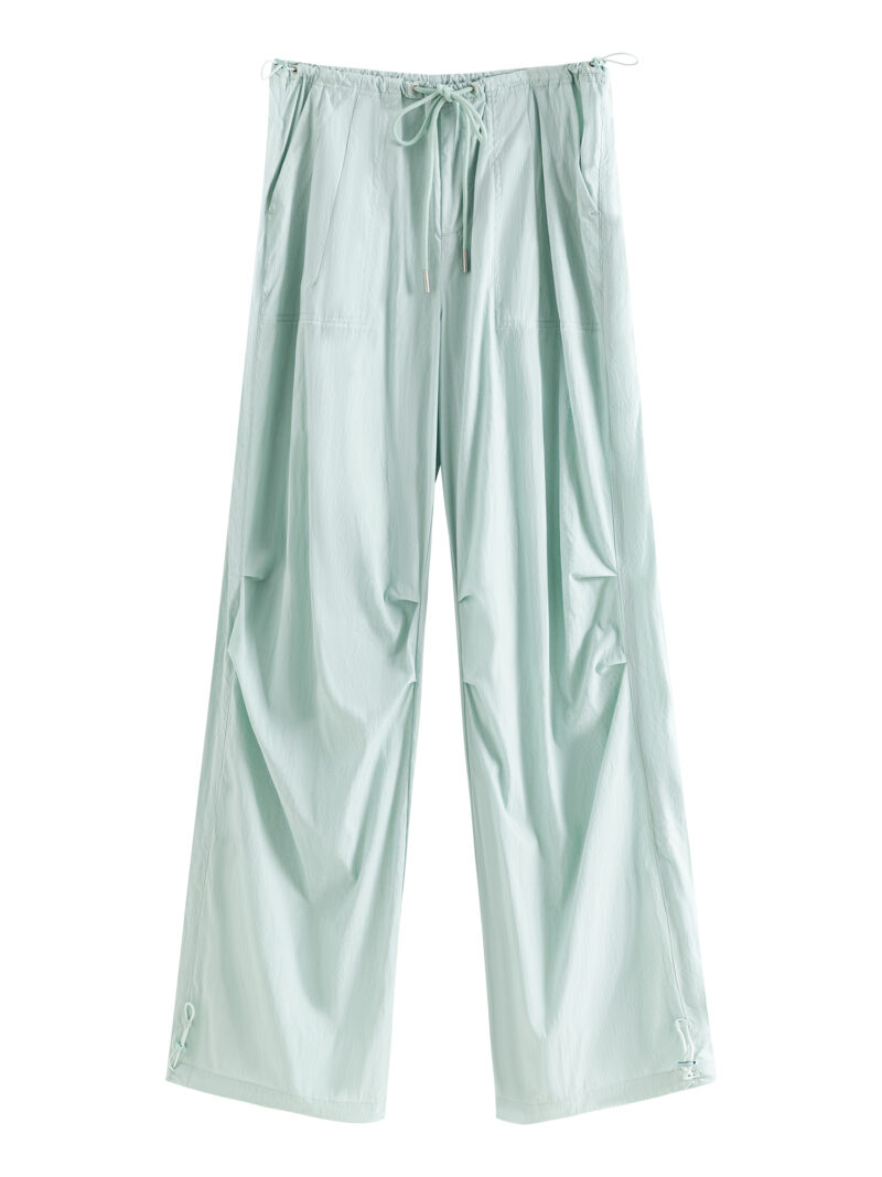 Summer Light Green Elastic High-Waist Casual Overalls for Women - Image 6