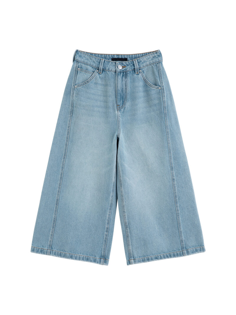 Petite Wide-Leg Mid-Calf Jeans for Women - Image 6
