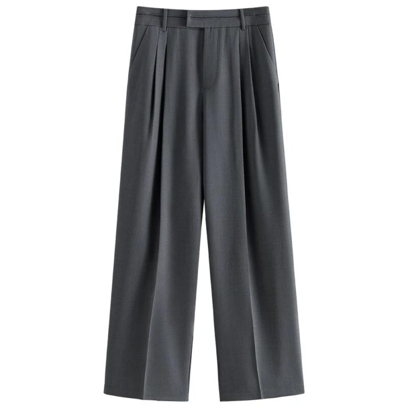 High Waisted Loose Fit Straight Pants for Women