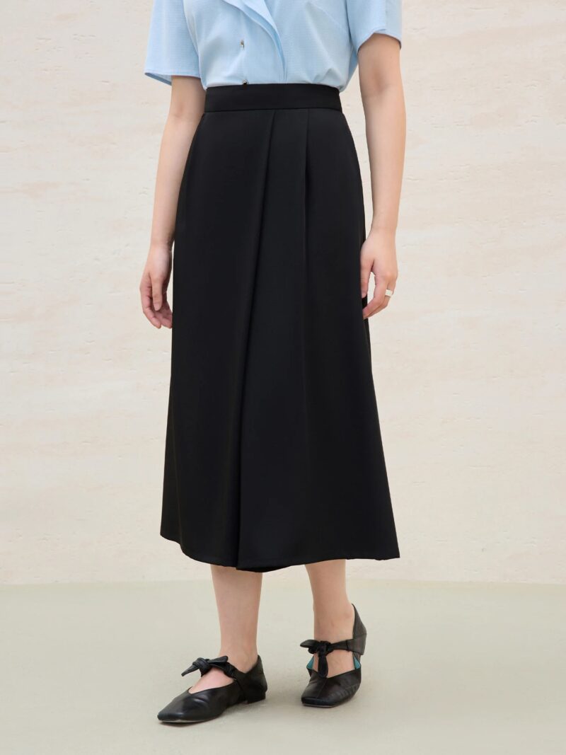 Plus Size High-Waisted Wide-Leg Culottes for Women - Image 7