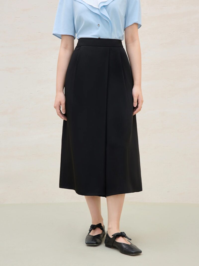 Plus Size High-Waisted Wide-Leg Culottes for Women - Image 6