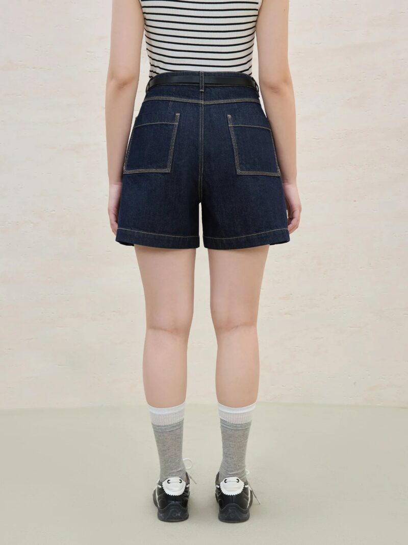 High Waist Slim Denim Shorts for Women - Image 3