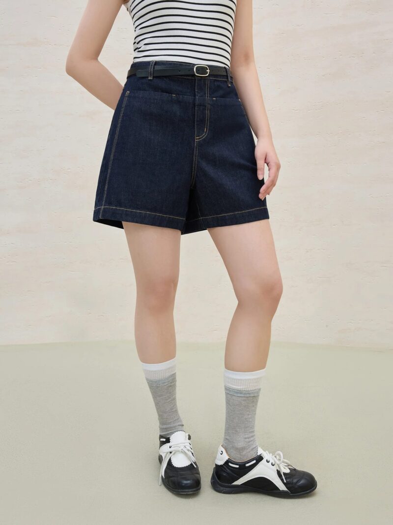 High Waist Slim Denim Shorts for Women - Image 2