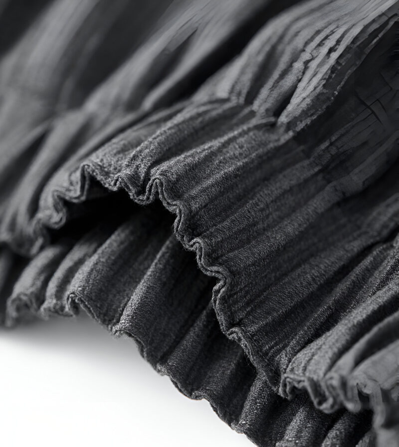 Women's Wool Blend Straight Pants – High Waist, Pleated, Full-Length - Image 6