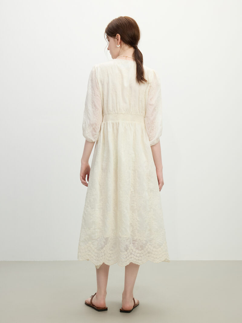 Elegant Lace V-Neck Maxi Dress - Image 5