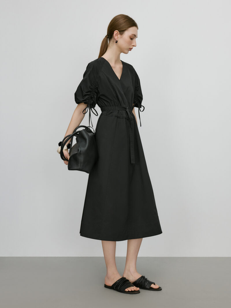 French V-Neck Tiered Maxi Dress - Image 5
