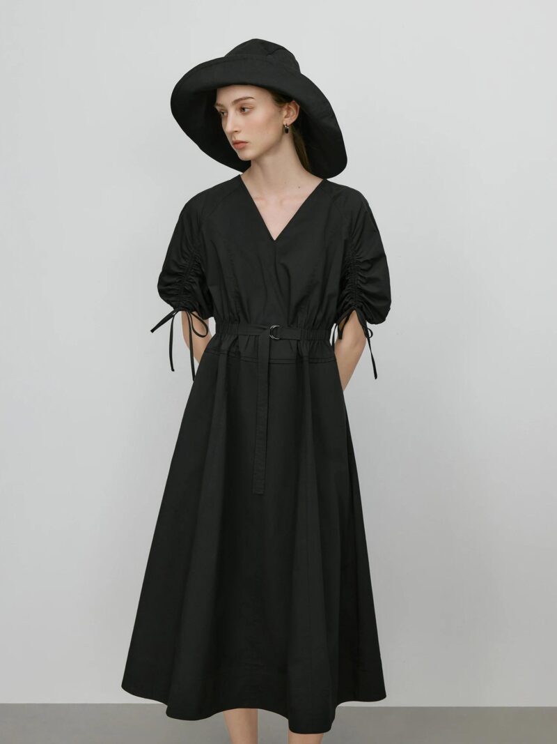 French V-Neck Tiered Maxi Dress - Image 4