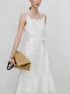 100% Linen White Sleeveless Maxi Dress