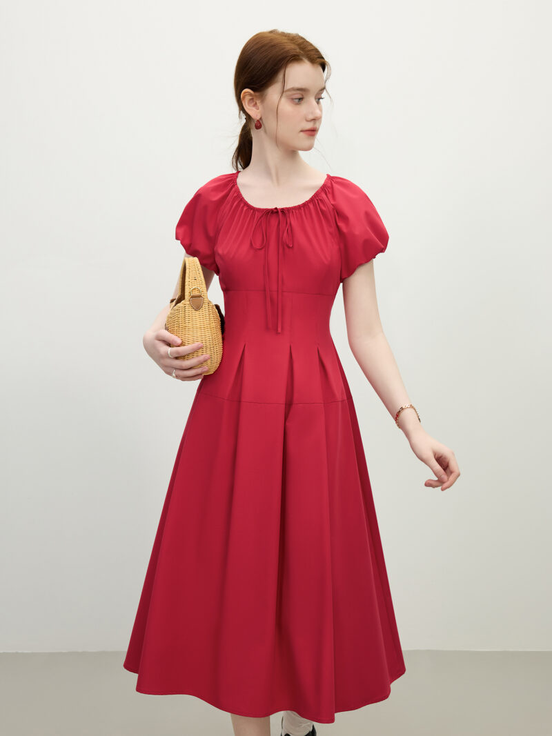 Elegant Summer Fit & Flare Midi Dress - Image 2