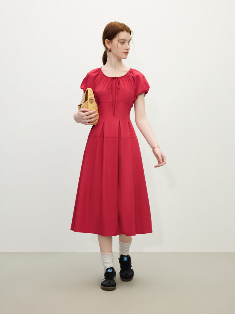 Elegant Summer Fit & Flare Midi Dress - Image 4