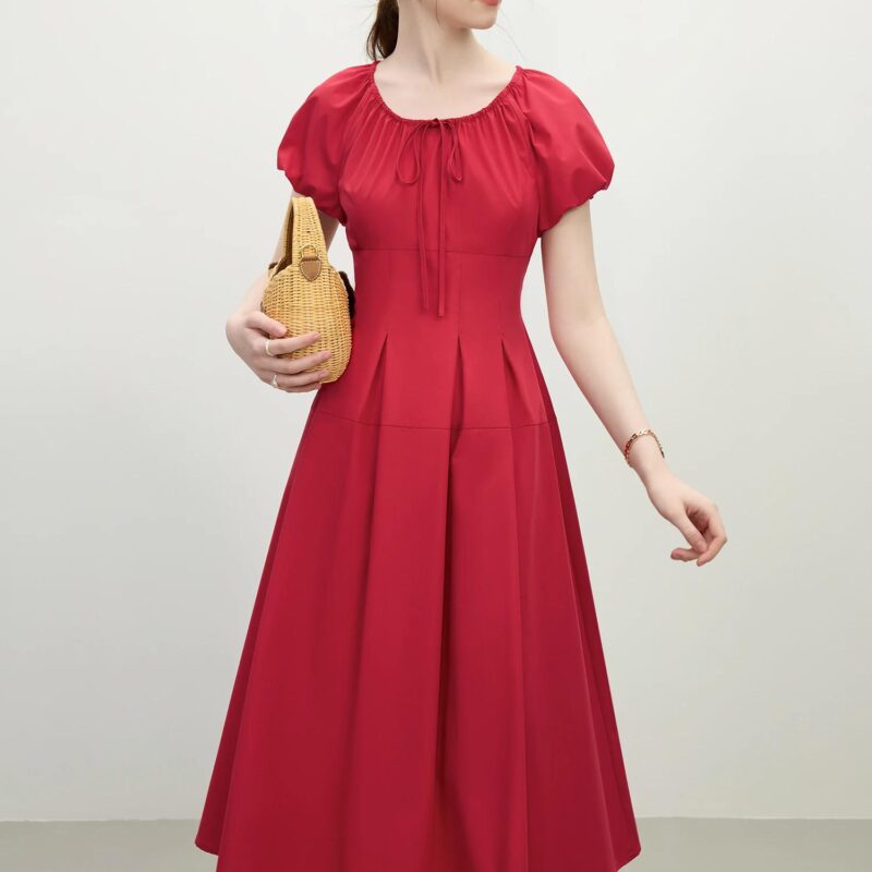 Elegant Summer Fit & Flare Midi Dress