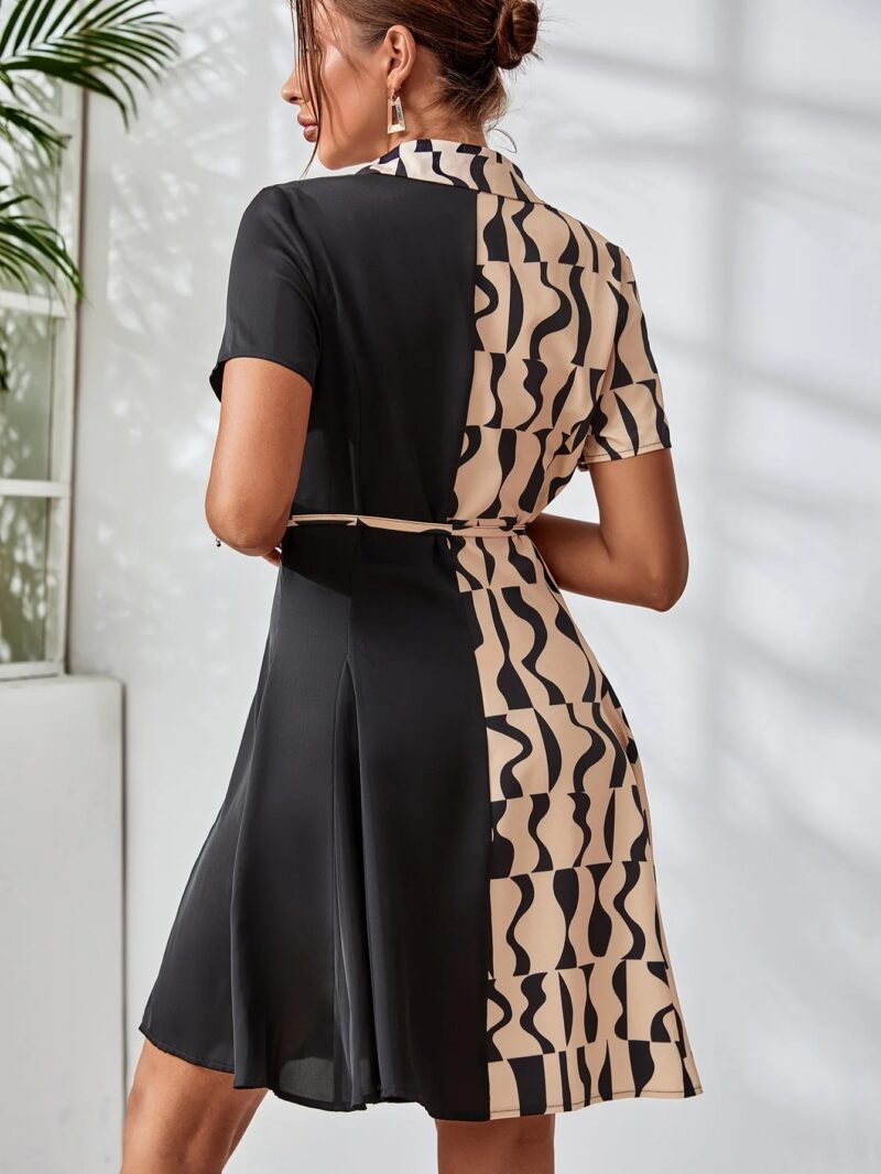 Summer Vintage Printed A-Line Dress - Image 3