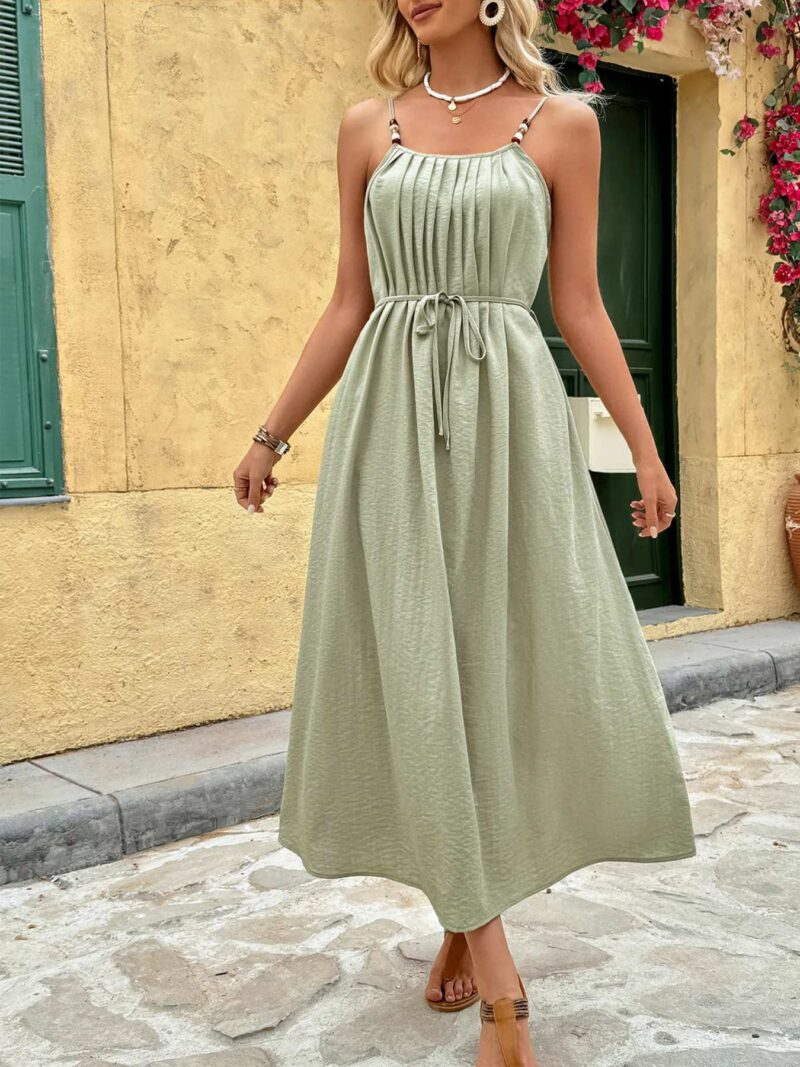 Elegant Summer A-Line Midi Dress for Women - Image 2