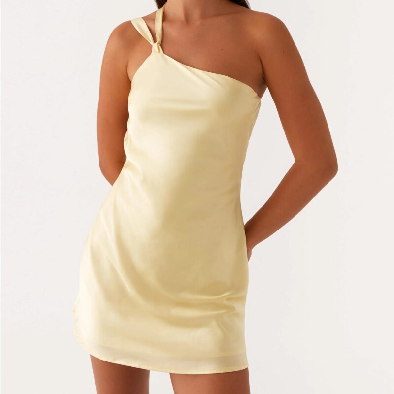 Women's Summer Backless One Shoulder Mini Dress – Sexy Cami Party Look