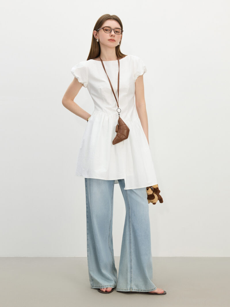 Irregular Hem One-Shoulder Mini Dress – Summer Casual A-Line Style - Image 6