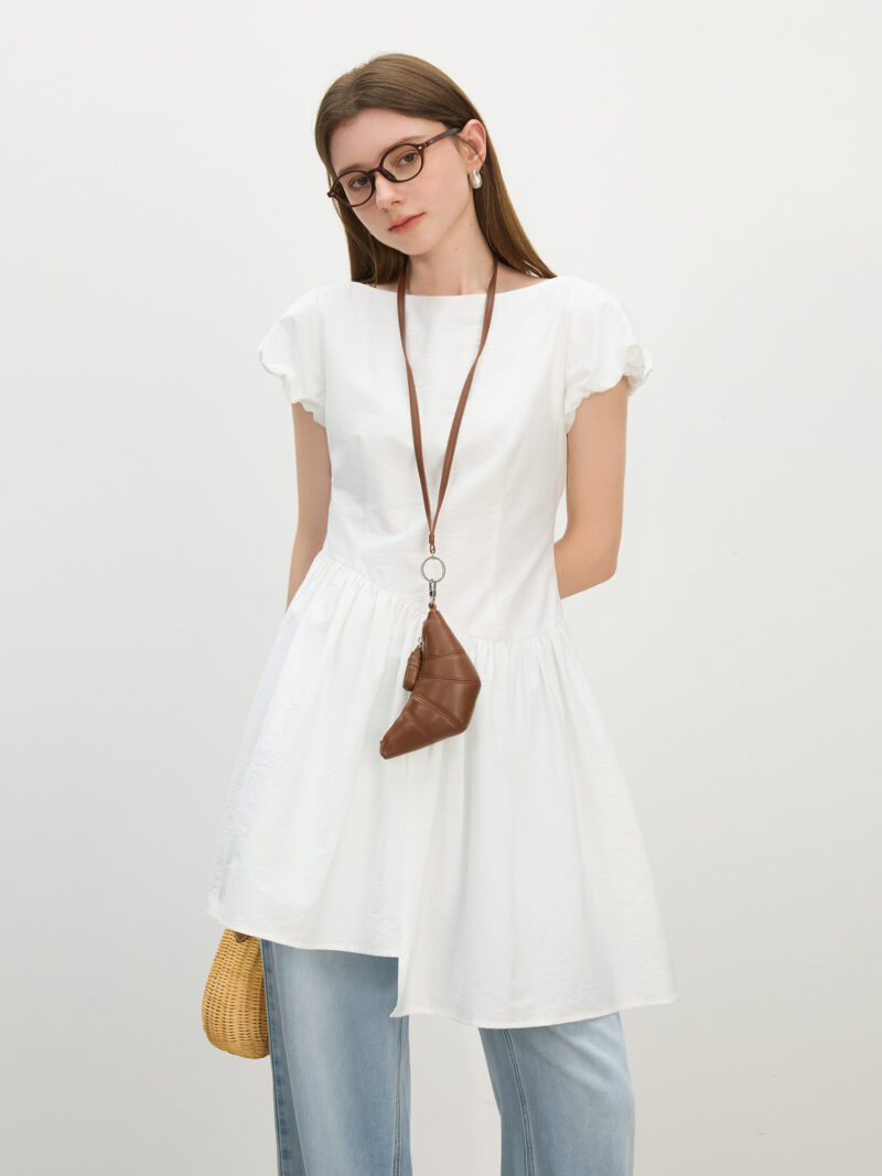 Irregular Hem One-Shoulder Mini Dress – Summer Casual A-Line Style - Image 5