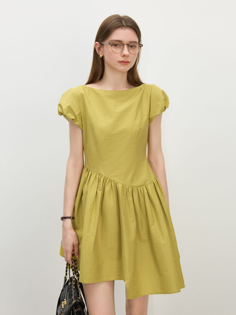 Irregular Hem One-Shoulder Mini Dress – Summer Casual A-Line Style - Image 3