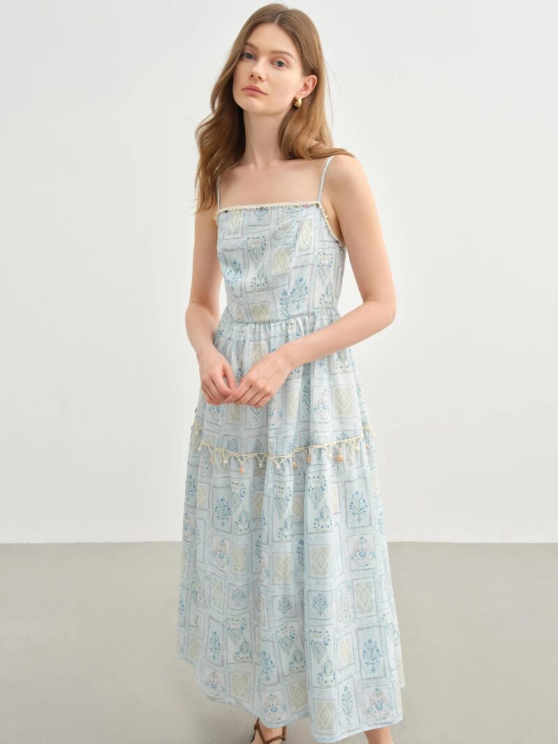 2-Piece Summer Suspender Dress and Denim Jacket Set - Image 2