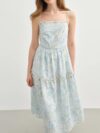 2-Piece Summer Suspender Dress and Denim Jacket Set