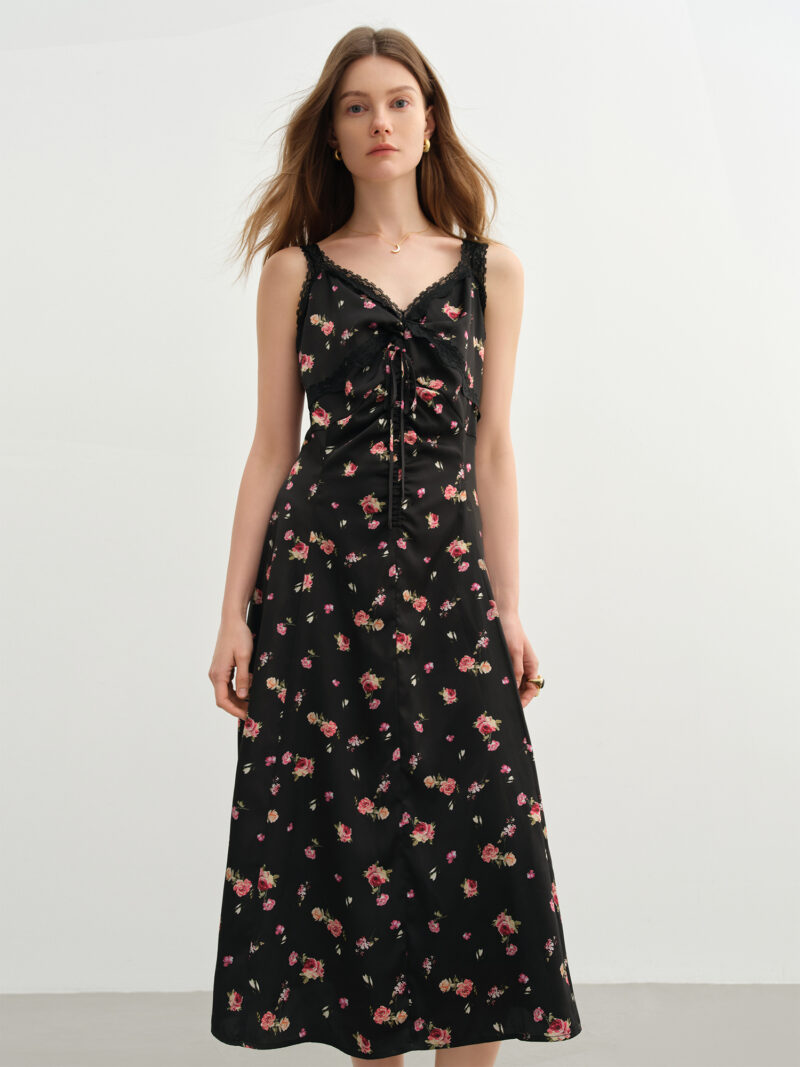 Plus Size Lace Strapless Mid-Calf Dress - Image 2