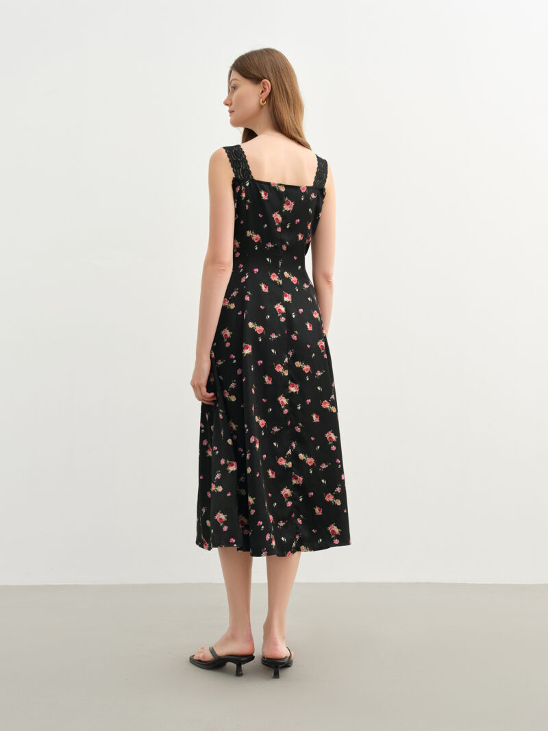 Plus Size Lace Strapless Mid-Calf Dress - Image 5