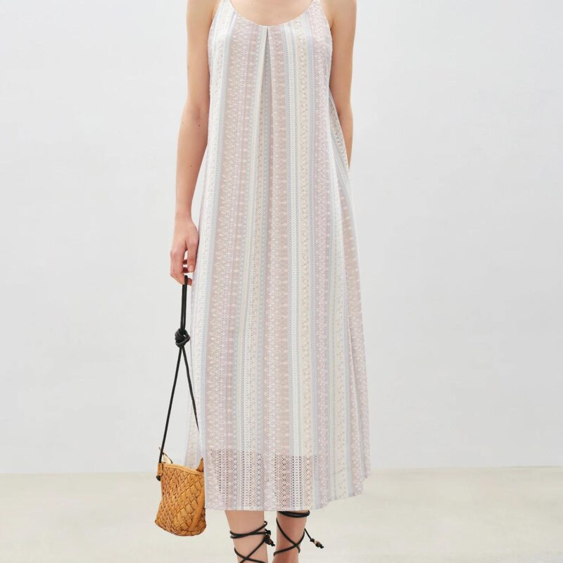Boho Chic Strappy Midi Dress