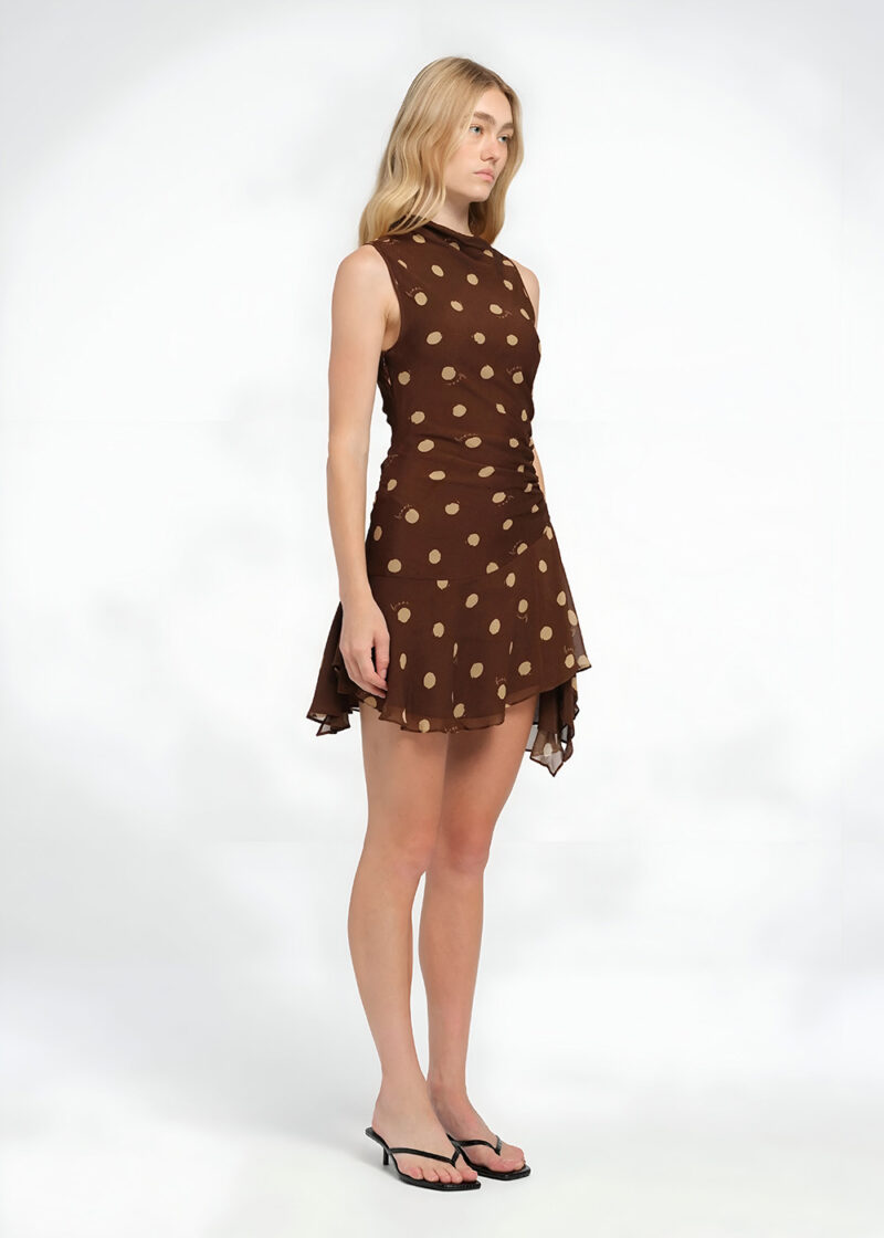 Chiffon Polka Dot Sleeveless Mini Dress – Slim Fit Spring Party Look - Image 5