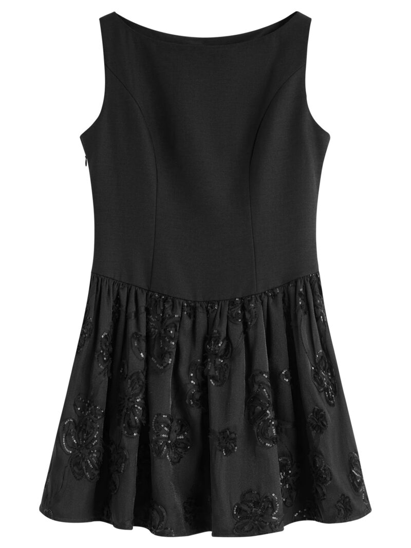 Minimalist Sleeveless Lace Flower Bud Dress - Image 6
