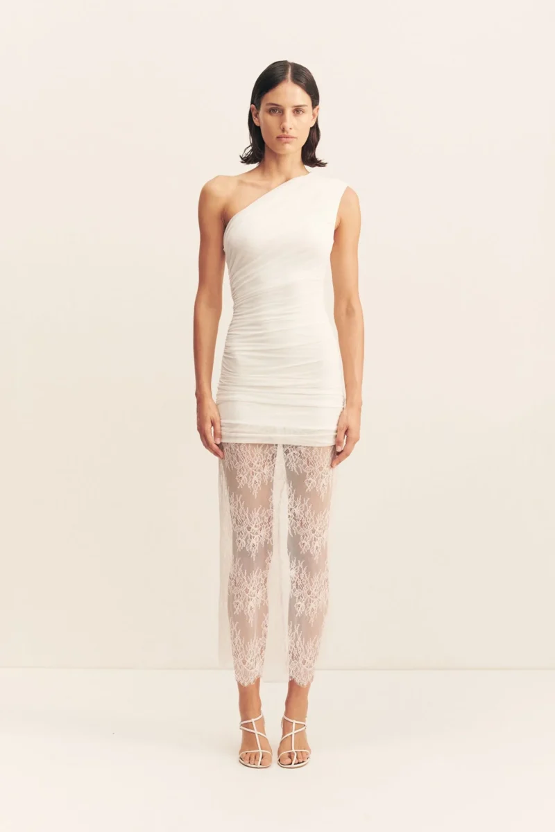 Incline Shoulder Lace Maxi Dress - Image 5
