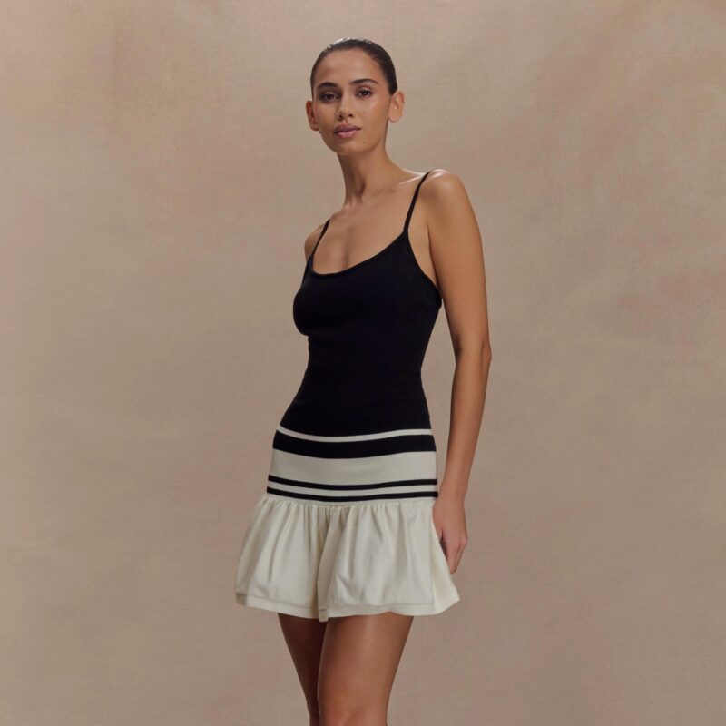Sexy Patchwork Spaghetti Strap Mini Dress