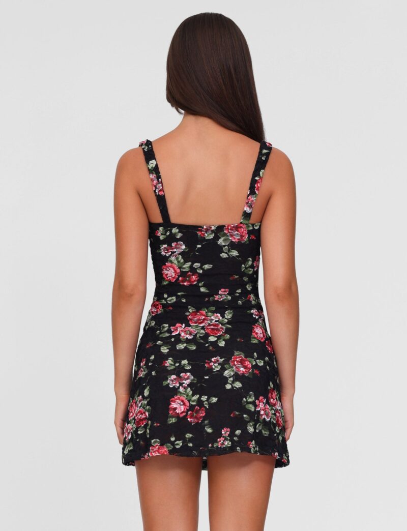 Sexy Mesh Print Mini Dress - Image 4