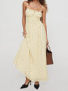 Women's Boho Floral Spaghetti Strap Maxi Dress