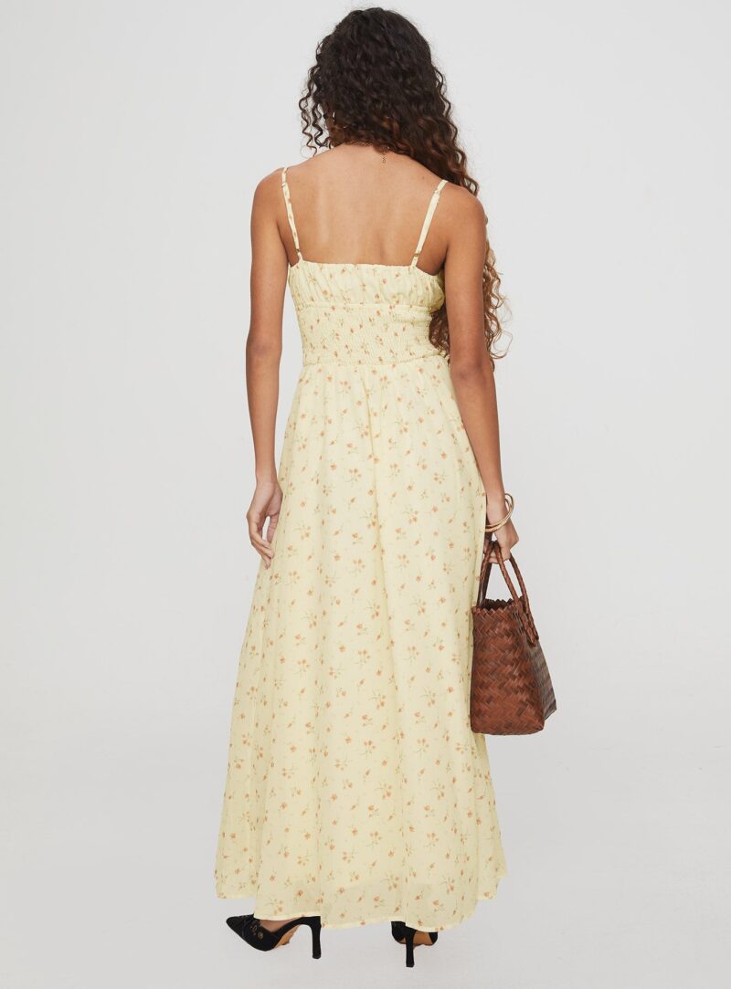 Women's Boho Floral Spaghetti Strap Maxi Dress - Image 4