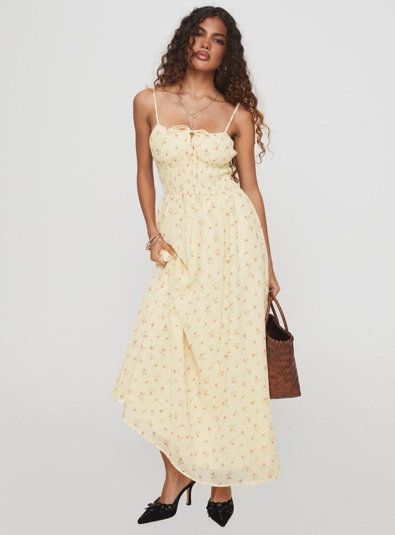 Women's Boho Floral Spaghetti Strap Maxi Dress - Image 5