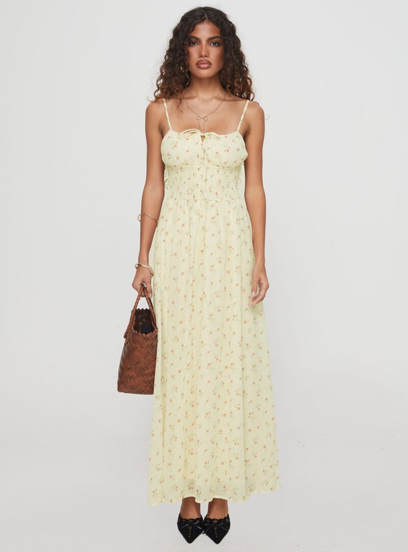 Women's Boho Floral Spaghetti Strap Maxi Dress - Image 2